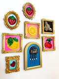 RESTOCKED! Miniature Framed Art: Beaded & Sequined Mixed Media Wall Charms