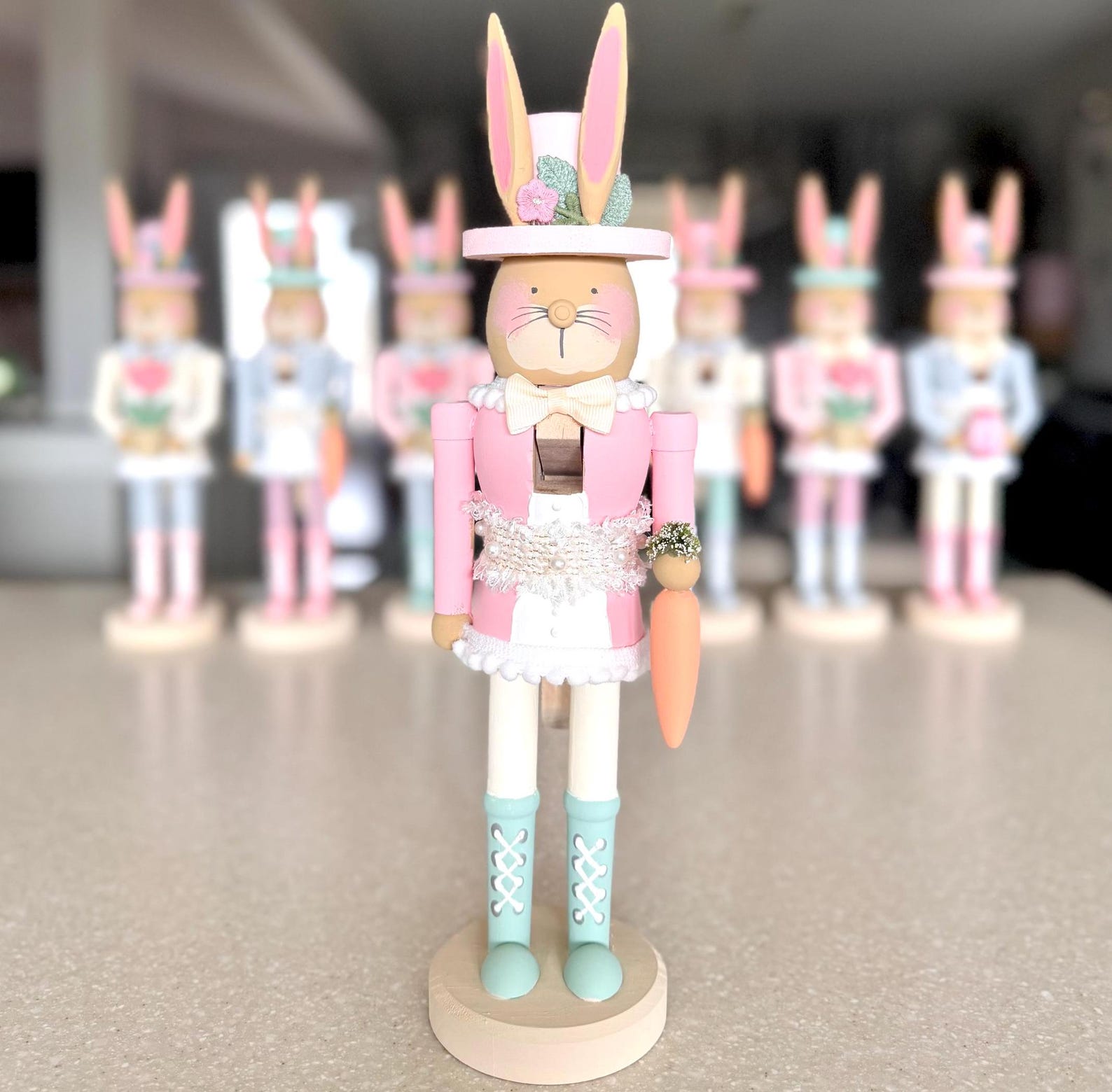 Nutcracker Rabbit Hand-painted Easter Bunny Nutcracker: 15