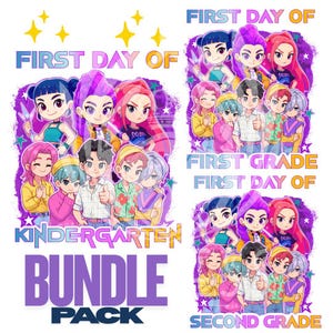 Kpop Demon Hunter Png, Sa-ja Boy Png, Hun-trix Png, Digital Download Bundle Kindergarten-2ND Grade PNG