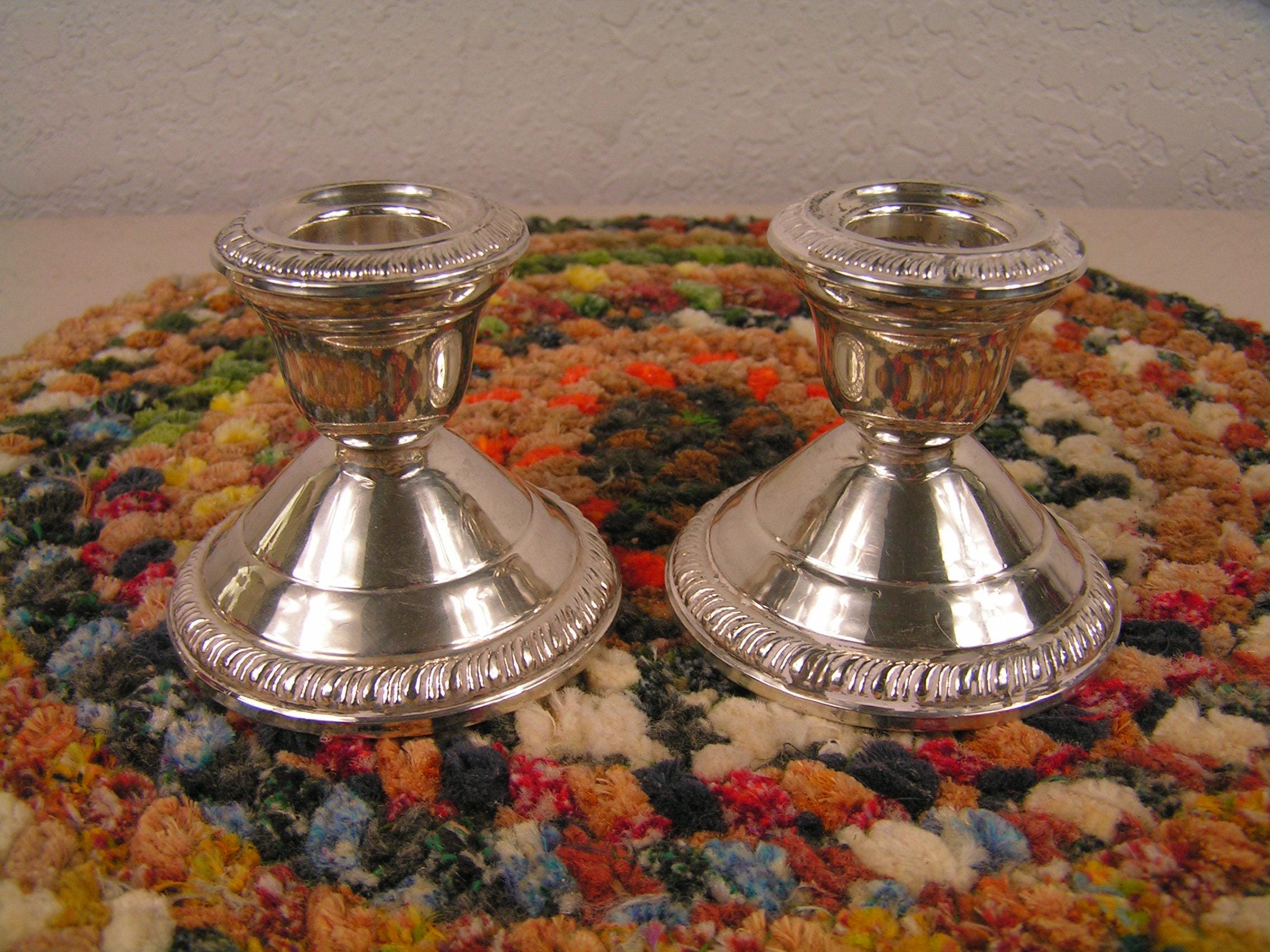 Sterling Silver Candlestick Holder Weighted - Etsy