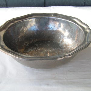 Vintage Queen Anne Wilton Pewter Serving Bowl Armetale RWP Columbia PA Great Vintage Patina