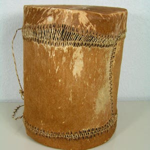 Vintage African Goat Skin Drum