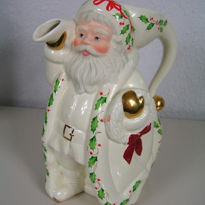 Vintage Lenox Santa Pitcher Christmas Holiday Santa Collection by Lenox