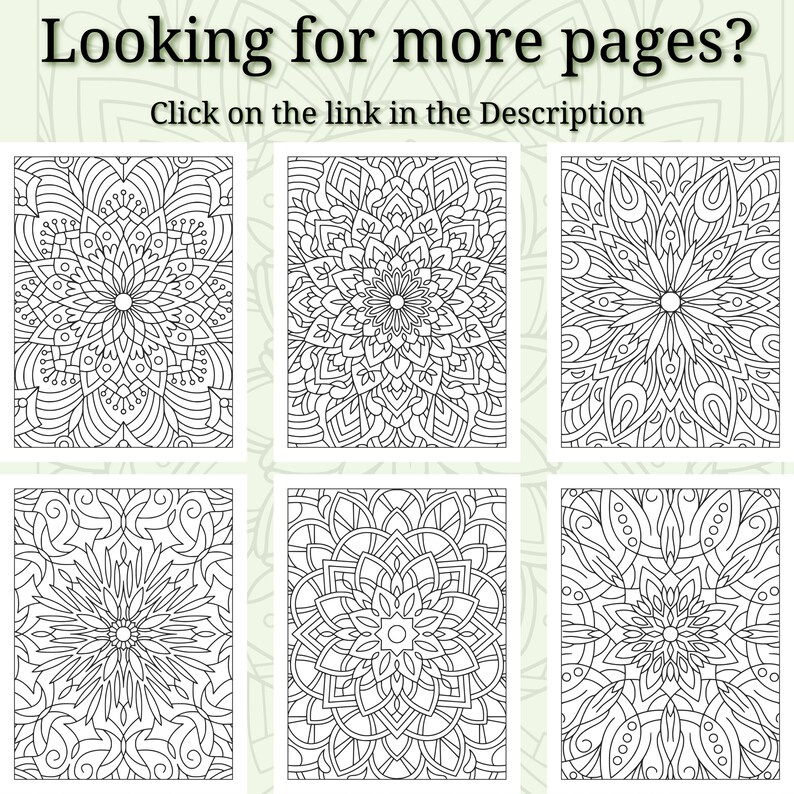 60 Mandala Coloring Pages Adult Coloring Stress Relief Pages Printable ...
