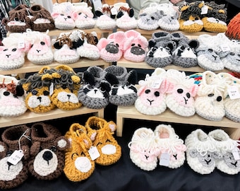 Pantuflas de animales para bebés y niños