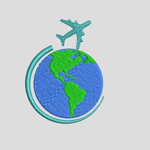 Desenho de bordado de terra. Silhueta da terra. desenho do plano. Desenho de bordado à máquina. desenho de bordado de voo, bordado de avião. 5 tamanhos