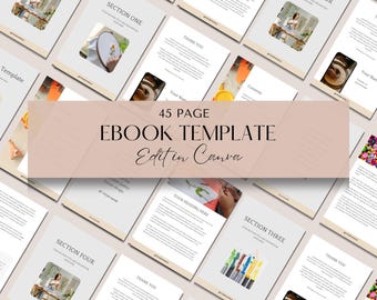 EBook Template Canva, Minimal EBook Template, EBook Mockup, EBook pdf, EBook Editable pdf, EBook cover, EBook Template Bold