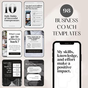Business Coaching Editable Canva Templates, Business Coach Social Media Post, Business Coaching Instagram Template, Editable Canva templates