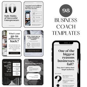 Business Coaching Editable Canva Templates, Business Coach Social Media Post, Business Coaching Instagram Template, Editable Canva templates