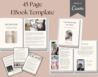 EBook Template Canva, Minimal EBook Template, EBook Mockup, EBook PDF, EBook Editable PDF, EBook Cover, EBook Template Bold