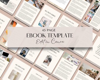 EBook Template Canva, Minimal EBook Template, EBook Mockup, EBook pdf, EBook Editable pdf, EBook Cover, EBook Template Bold