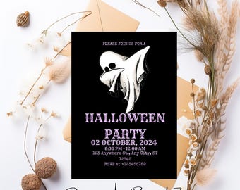 Edytowalne zaproszenie na Halloween, zaproszenie na imprezę Halloween, zaproszenie na urodziny Halloween, zaproszenie na imprezę w kostiumie Halloween