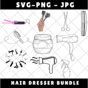 Friseur SVGz, Haar Stylist SVG, Friseur SVG, eps, ai, png und dxf, Friseur, Kosmetikerin, Haarstylist, Clipart