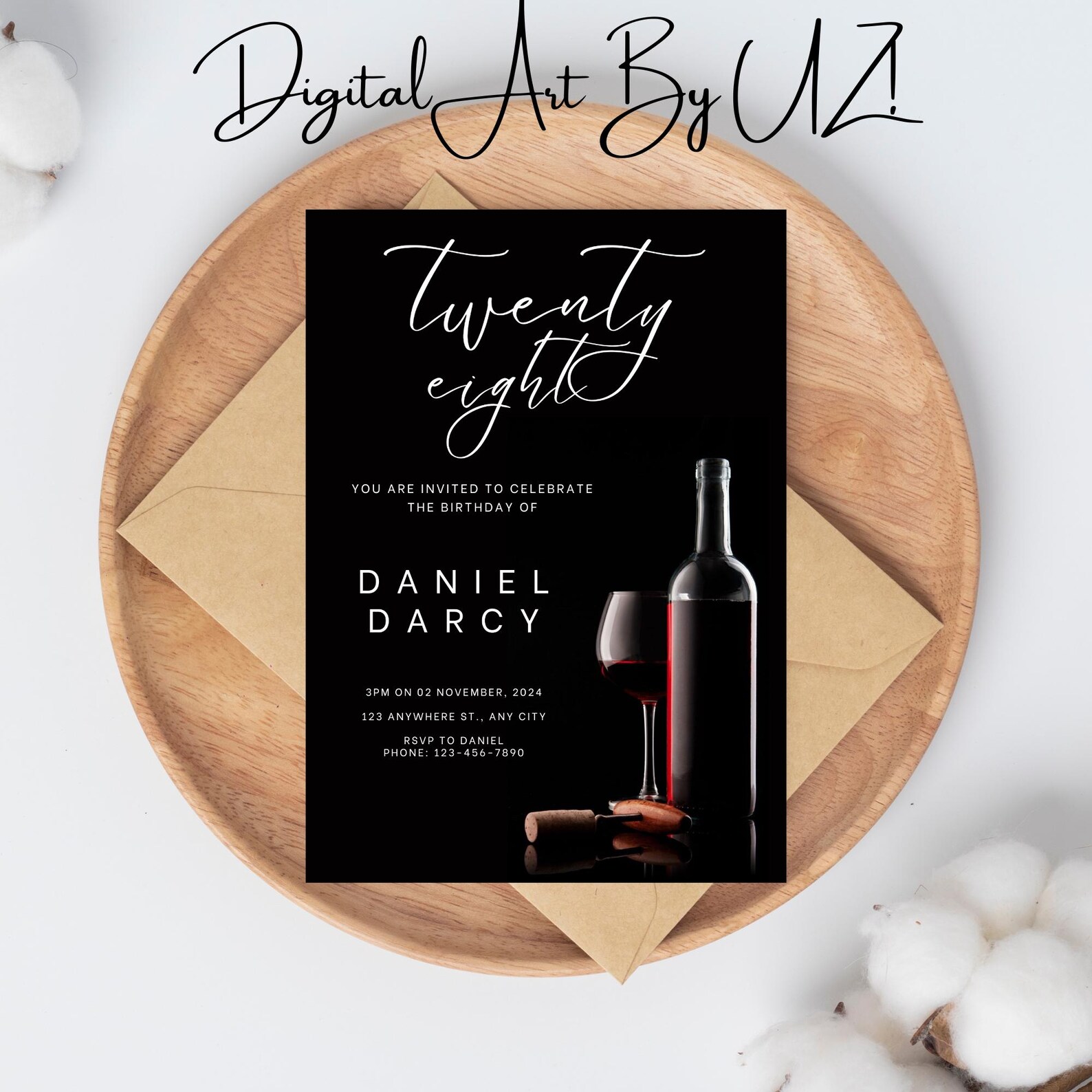 Editable and Printable Twenty Eight Birthday Party Invitation Template ...