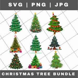 Christmas Tree Bundle, Christmas Svg, Christmas Tree Svg, Christmas Clipart, Christmas Tree Png, Christmas Digital,Cricut,Silhouette svg