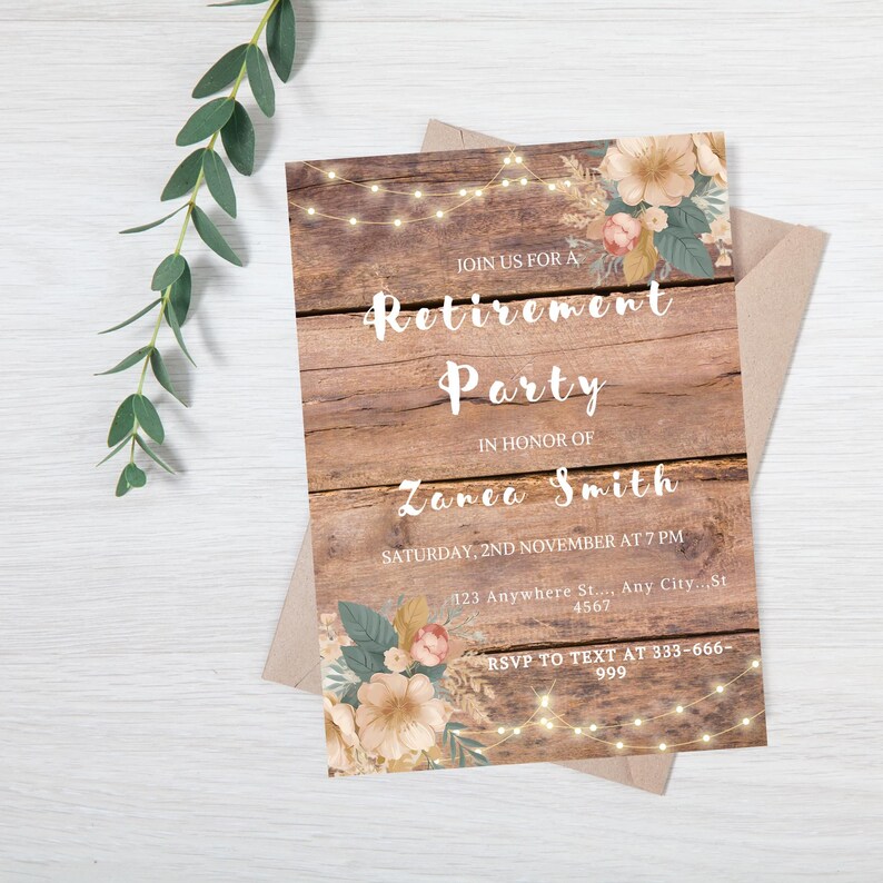 Editable Retirement Party Invitation, Printable Retirement Dinner ...