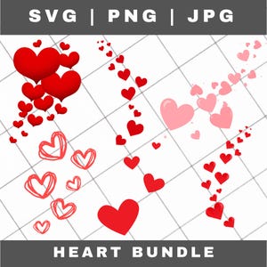 Red Heart SVG, Valentine&#39;s day svg, Red Hearts bundle, Love Svg, Heart svg, Instant Download