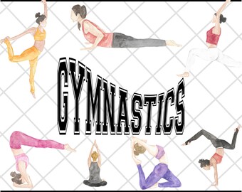 Fichiers de coupe SVG gymnaste, gymnastique Silhouette Cricut, camée, téléchargement immédiat, tumbling pom-pom girl, fille d'athlète de sport