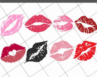 Lips SVG, Lipstick svg, Kiss svg, Lips,Valentines Day SVG, Kissy Lips SVG, Kiss Cricut Cut Files, Kiss png, Love Svg, Digital download