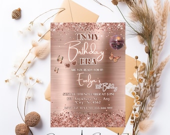 Editable In My Birthday Era Swiftie Icon Invitation, Girl Birthday Invitation, Birthday Era Invitation Template , Eras Party Invite