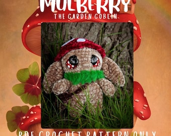 Mulberry, el duende del jardín *¡Patrón de crochet únicamente!*