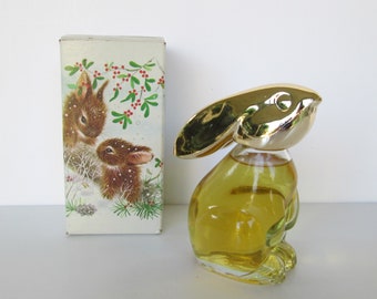 Vintage Avon Bell Green perfume bottle Avon Peek A Mouse Sweet Honesty Cologne