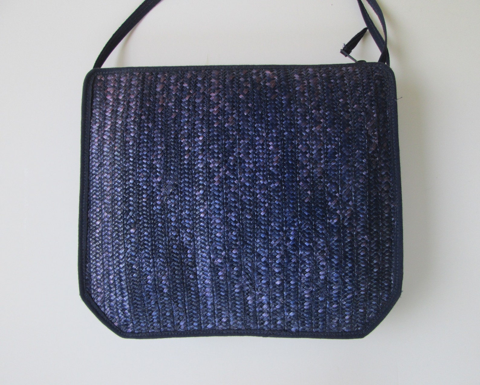 purple straw bag