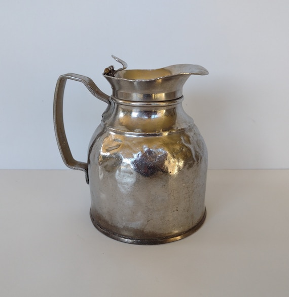Stanley Silver Metal Insulated Hot or Cold Serving Pitcher Landers Frary &  Clark 