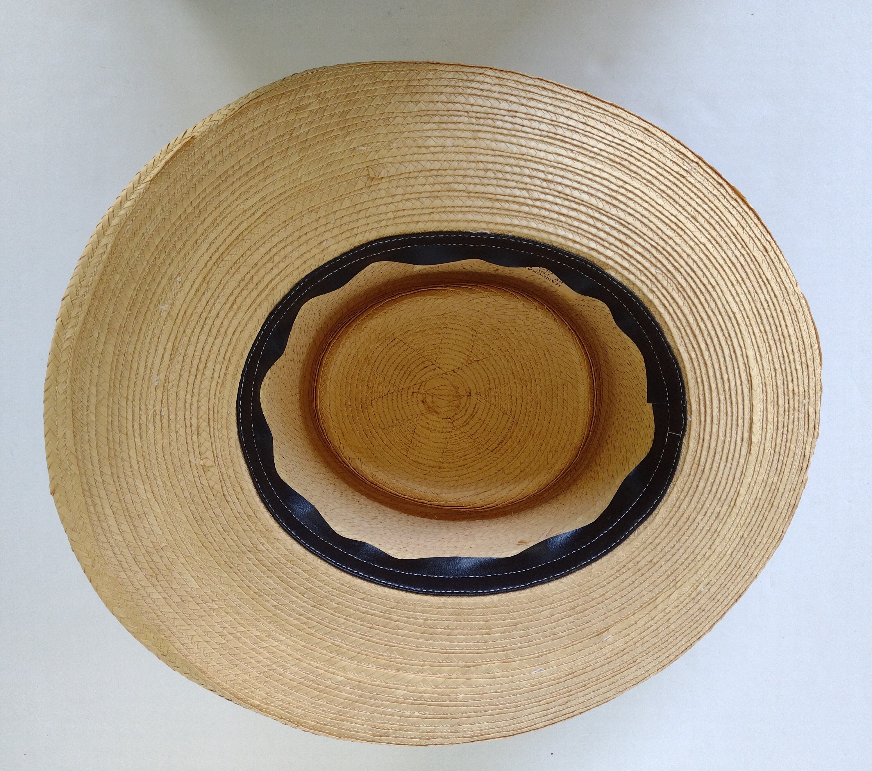 Authentic Mayan Palm Leaf Hat Handwoven Guatemala Maya-Quiché Indians Size 6 Vintage Maya Quiche Indians Palm Leaf Hat “La Giralda  main image 4