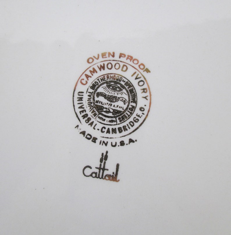 Sweet Oval Cattail Platter by Universal Cambridge
