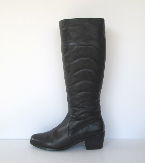 Guy Laroche Womens Black Leather Tall 