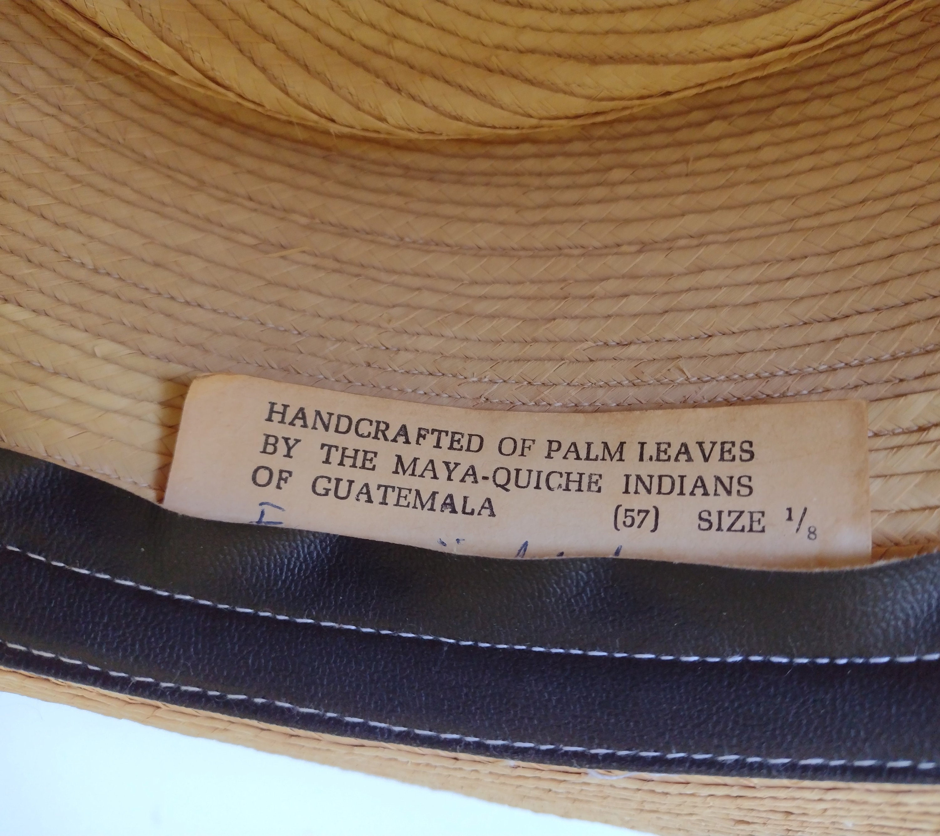 VTG 1980s La Giralda Handcrafted Palm Leaf Hat Maya-Quiché Guatemala La Giralda Palm Leaf Womens Hat - Maya Quiche Indians  main image 3