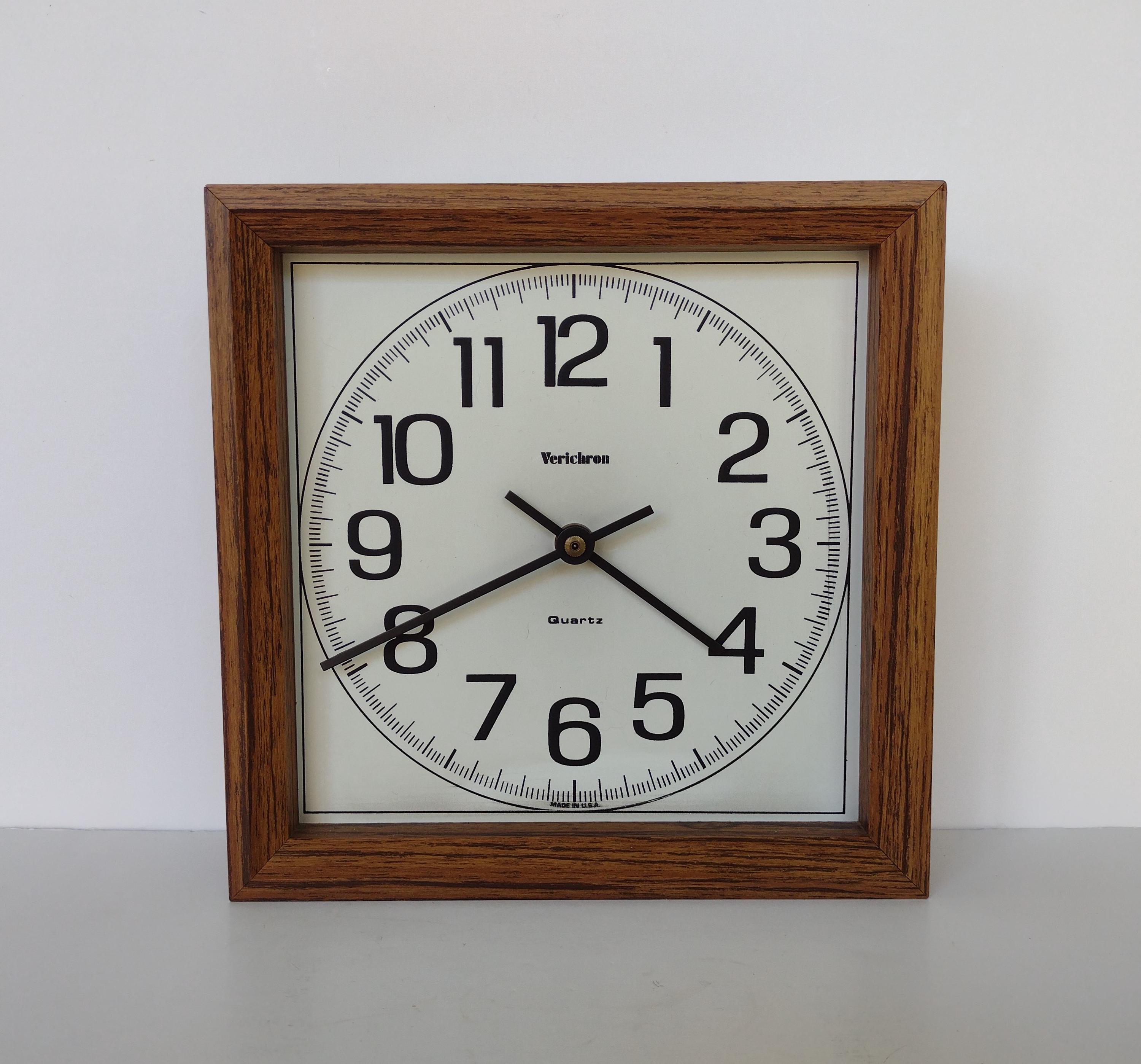 USA vintage】wood wall clock 掛け時計