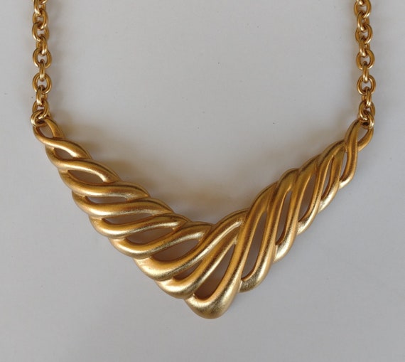 Monet Womens Gold Statement Necklace - image 2