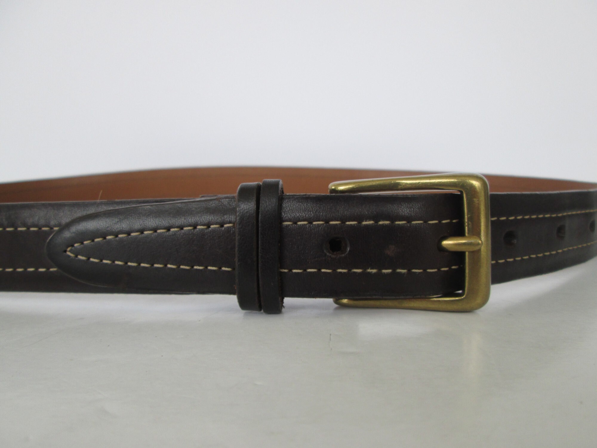 L.l.bean Dark Brown Leather Belt 32 M Mens or Ladies Etsy UK