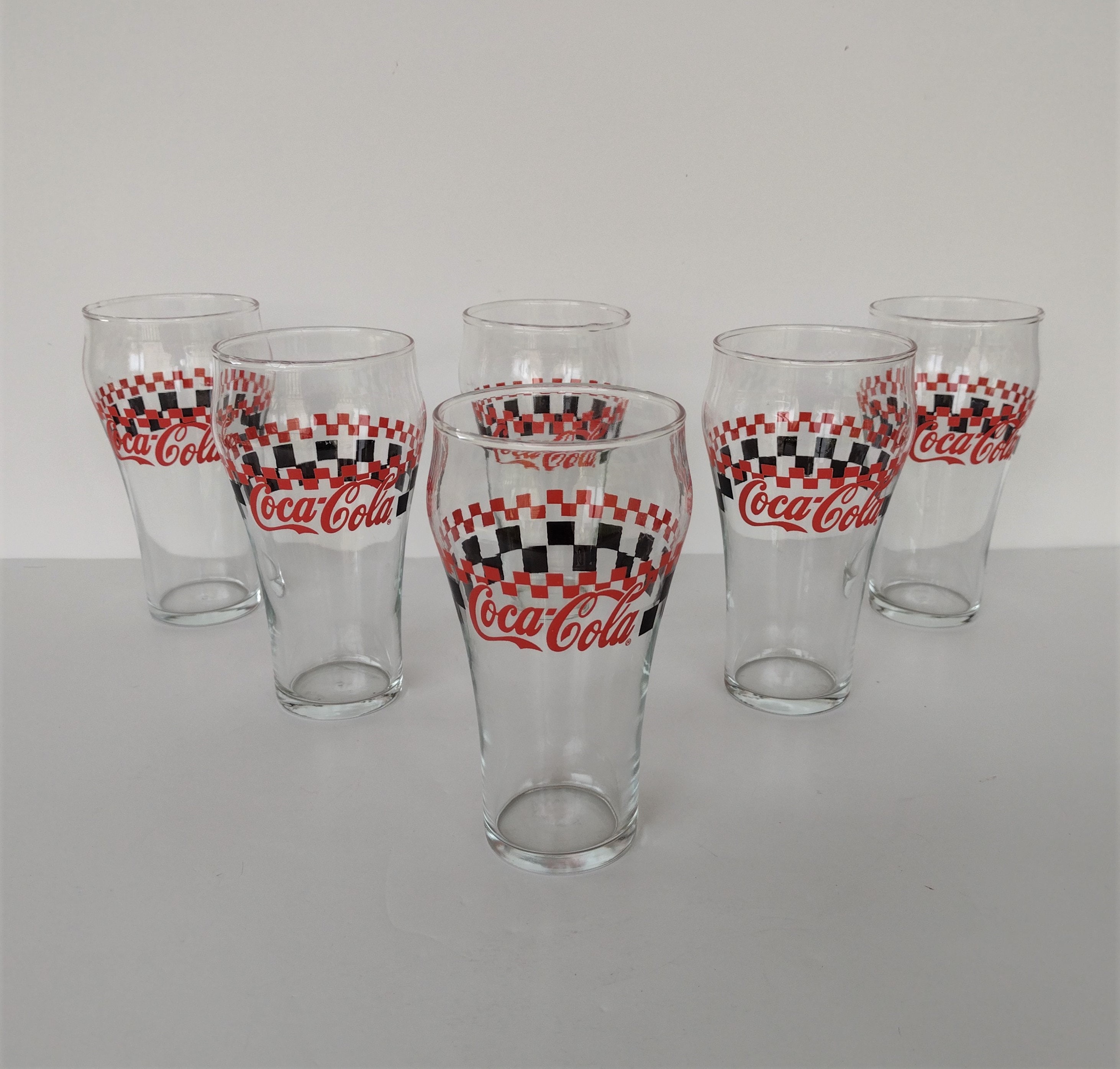 Coca-cola Bell Soda Diner Glasses - Set of 6 - Indiana Glass