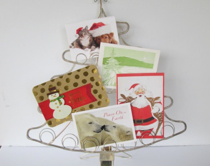 Metal Christmas Tree Card Holder Etsy