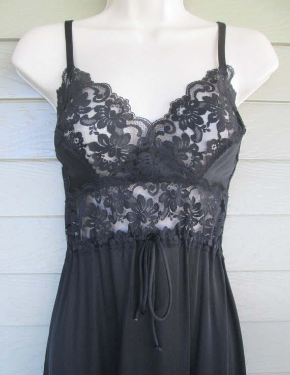 Henson Kickernick Sexy Long Black Nightgown - Size