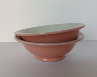 Pink Shenango New Castle China Diner Soup Cereal Bowl - set of 2 Bowls