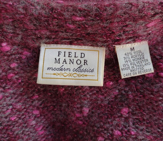 Vintage Field Manor Tweed Duster Cardigan Sweater… - image 6