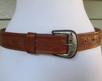 Custom Tooled Leather Belt - Etsy