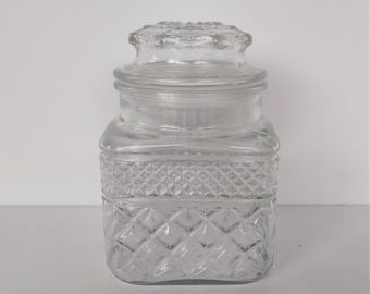 KOEZES Clear Glass Canister Jar - Vintage Kitchen