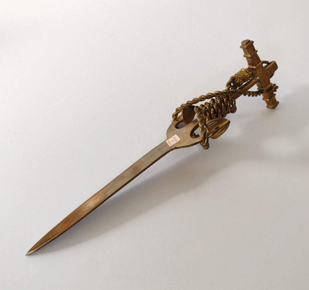 Solid Brass Nautical Anchor Letter Opener Made in India Etsy