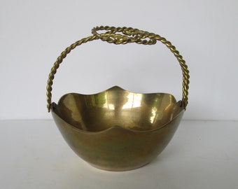 Department 56 Brass Basket Trinket Dish