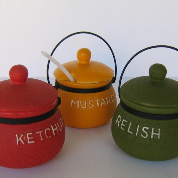Cute Little Condiment Kettles
