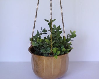 Lovely Hanging Solid Brass Planter Pot