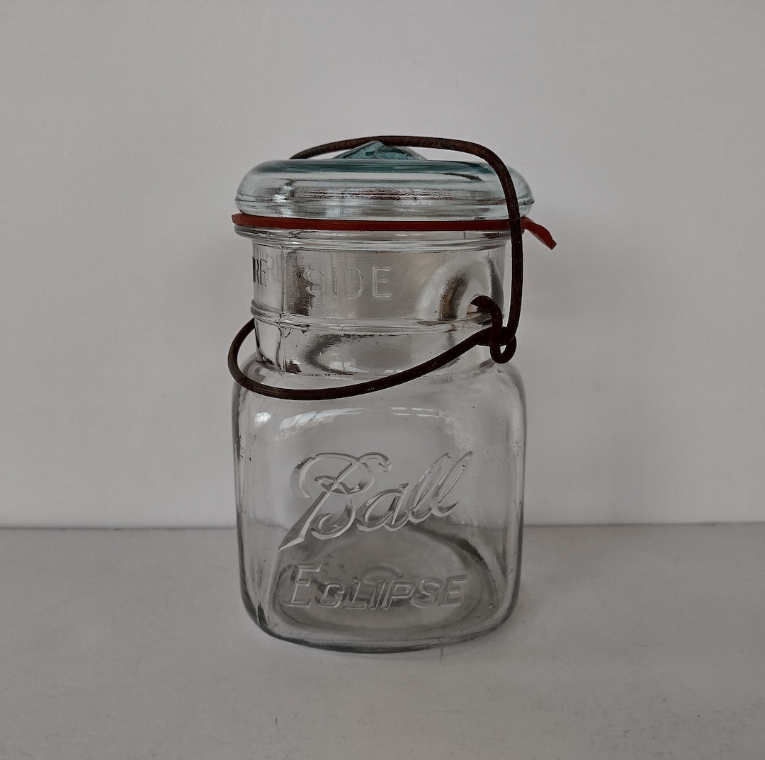 Ball Eclipse Glass Wire Bail Mason Jar One Pint Etsy