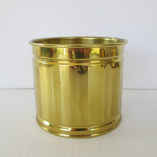 Small Brass Planter Pot - 3 3/4" diameter by 3 1/4" tall