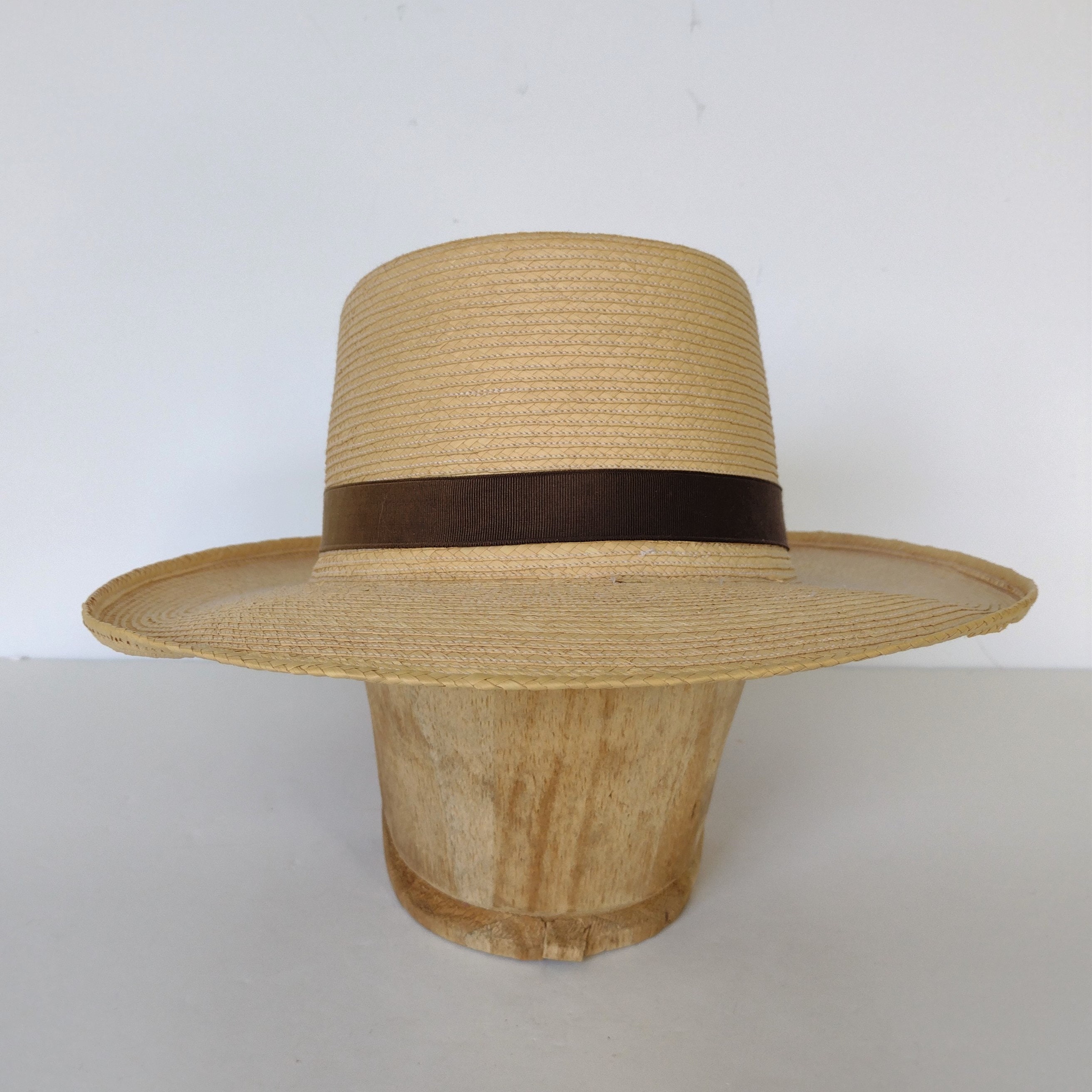 Vintage Hand Made Palm Leaf Hat by the Maya-quiche Indians 