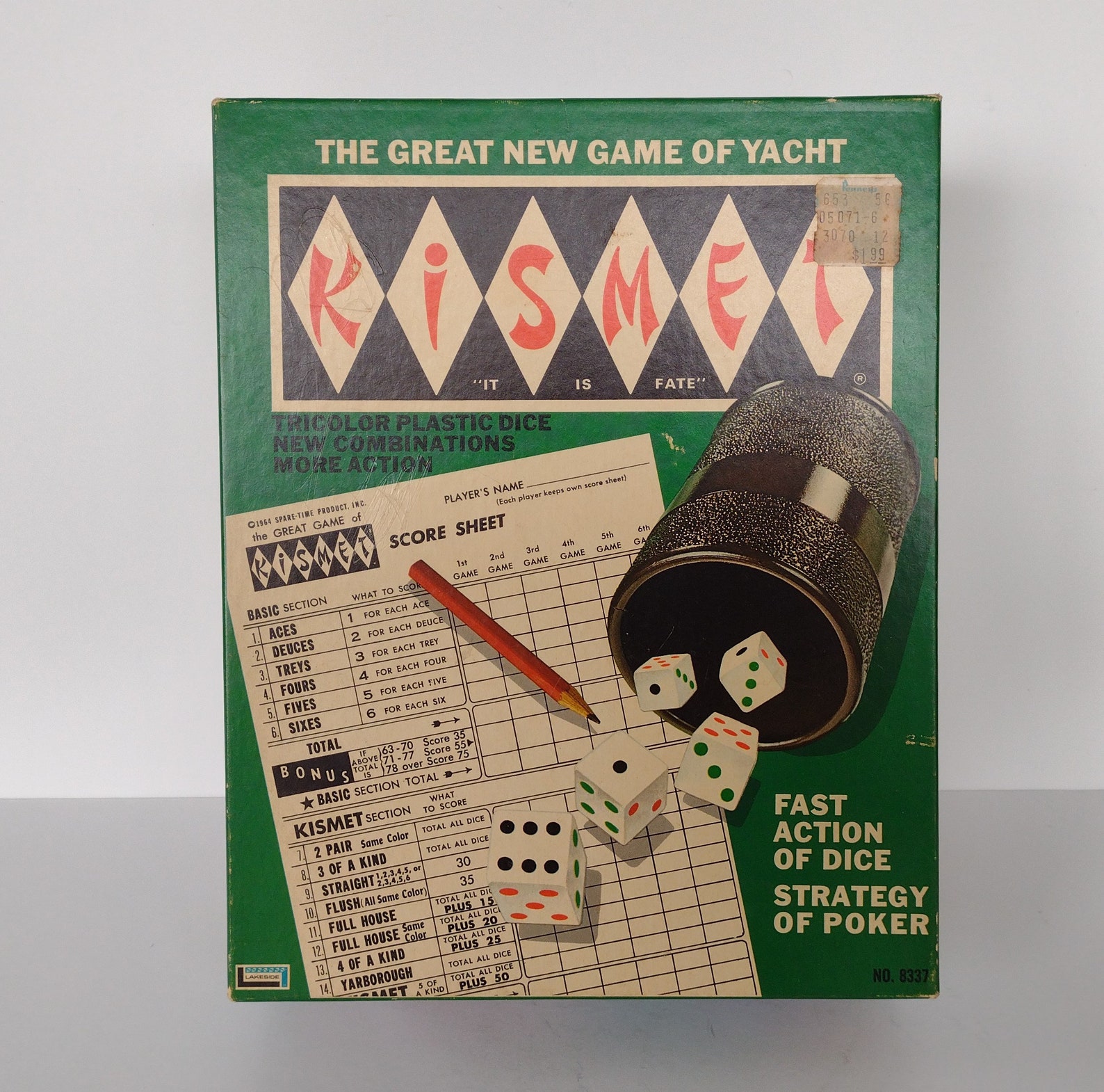 Vintage 1970 Kismet Dice Game With Extra Score Sheets Etsy